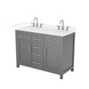 Custom image for Dark Gray with Brushed Nickel Trim / Carrara Cultured Marble / No Mirror