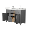 Custom image for Dark Gray with Brushed Nickel Trim / Giotto Quartz / No Mirror