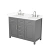 Custom image for Dark Gray with Brushed Nickel Trim / White Cultured Marble / No Mirror