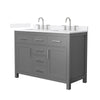 Custom image for Dark Gray with Brushed Nickel Trim / White Quartz / No Mirror