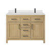 Custom image for Whitewashed Oak with Matte Black Trim / Giotto Quartz / No Mirror