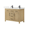 Custom image for Whitewashed Oak with Matte Black Trim / Giotto Quartz / No Mirror