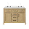Custom image for Whitewashed Oak with Matte Black Trim / Giotto Quartz / No Mirror