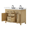 Custom image for Whitewashed Oak with Matte Black Trim / Giotto Quartz / No Mirror