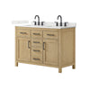 Custom image for Whitewashed Oak with Matte Black Trim / Giotto Quartz / No Mirror