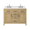 Custom image for Whitewashed Oak with Matte Black Trim / White Cultured Marble / No Mirror