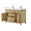 Custom image for Whitewashed Oak with Brushed Nickel Trim / Carrara Cultured Marble / No Mirror