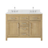 Custom image for Whitewashed Oak with Brushed Nickel Trim / Carrara Cultured Marble / No Mirror