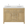 Custom image for Whitewashed Oak with Brushed Nickel Trim / Giotto Quartz / No Mirror