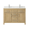 Custom image for Whitewashed Oak with Brushed Nickel Trim / White Cultured Marble / No Mirror