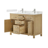 Custom image for Whitewashed Oak with Brushed Nickel Trim / White Cultured Marble / No Mirror