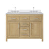 Custom image for Whitewashed Oak with Brushed Nickel Trim / White Cultured Marble / No Mirror