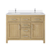 Custom image for Whitewashed Oak with Brushed Nickel Trim / White Quartz / No Mirror