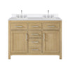 Custom image for Whitewashed Oak with Brushed Nickel Trim / White Quartz / No Mirror