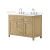 Custom image for Whitewashed Oak with Brushed Nickel Trim / White Quartz / No Mirror