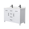 Custom image for White with Matte Black Trim / Carrara Cultured Marble / No Mirror