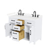 Custom image for White with Matte Black Trim / Carrara Cultured Marble / No Mirror