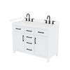 Custom image for White with Matte Black Trim / Carrara Cultured Marble / No Mirror