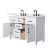 Custom image for White with Matte Black Trim / Giotto Quartz / No Mirror