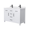 Custom image for White with Matte Black Trim / White Cultured Marble / No Mirror