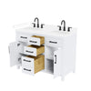 Custom image for White with Matte Black Trim / White Cultured Marble / No Mirror
