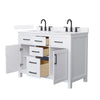 Custom image for White with Matte Black Trim / White Quartz / No Mirror
