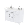 Custom image for White with Brushed Nickel Trim / Carrara Cultured Marble / No Mirror