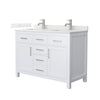 Custom image for White with Brushed Nickel Trim / Giotto Quartz / No Mirror