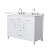 Custom image for White with Brushed Nickel Trim / Giotto Quartz / No Mirror