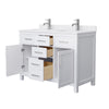 Custom image for White with Brushed Nickel Trim / White Cultured Marble / No Mirror