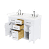 Custom image for White with Brushed Nickel Trim / White Cultured Marble / No Mirror