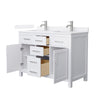 Custom image for White with Brushed Nickel Trim / White Quartz / No Mirror