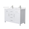 Custom image for White with Brushed Nickel Trim / White Quartz / No Mirror