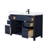 Custom image for Dark Blue with Matte Black Trim / White Quartz / No Mirror