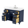 Custom image for Dark Blue with Brushed Nickel Trim / Carrara Cultured Marble / No Mirror