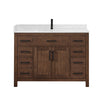 Custom image for Dark Walnut with Matte Black Trim / Giotto Quartz / No Mirror