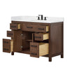 Custom image for Dark Walnut with Matte Black Trim / White Cultured Marble / No Mirror