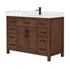 Custom image for Dark Walnut with Matte Black Trim / White Quartz / No Mirror
