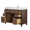 Custom image for Dark Walnut with Brushed Nickel Trim / Carrara Cultured Marble / No Mirror