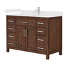Custom image for Dark Walnut with Brushed Nickel Trim / Carrara Cultured Marble / No Mirror