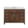Custom image for Dark Walnut with Brushed Nickel Trim / Giotto Quartz / No Mirror