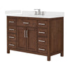 Custom image for Dark Walnut with Brushed Nickel Trim / White Quartz / No Mirror