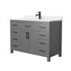 Custom image for Dark Gray with Matte Black Trim / Carrara Cultured Marble / No Mirror