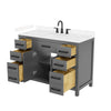 Custom image for Dark Gray with Matte Black Trim / Carrara Cultured Marble / No Mirror