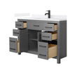 Custom image for Dark Gray with Matte Black Trim / White Quartz / No Mirror