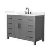Custom image for Dark Gray with Matte Black Trim / White Quartz / No Mirror