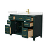 Custom image for Green with Brushed Gold Trim / Giotto Quartz / No Mirror