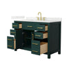 Custom image for Green with Brushed Gold Trim / Giotto Quartz / No Mirror