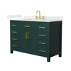 Custom image for Green with Brushed Gold Trim / Giotto Quartz / No Mirror