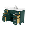 Custom image for Green with Brushed Nickel Trim / Carrara Cultured Marble / No Mirror